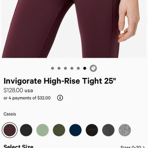 Lululemon leggings size 6.